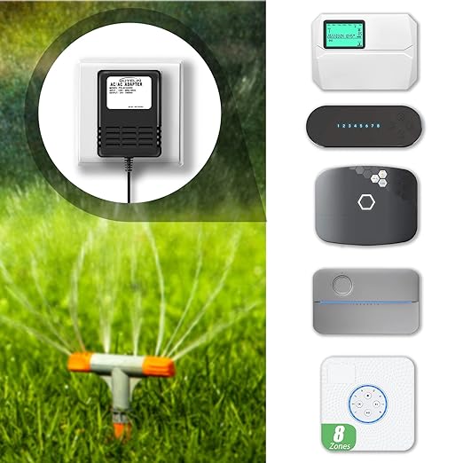 24 Volt AC 1000mA Power Adapter for Smart Sprinkler Controller,Indoor Irrigation System Controller,24V 1A AC to AC Wall Adapter Transformer Compatible with Most Smart Sprinkler Controller (Black)