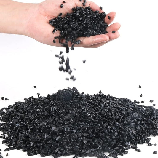 Anothera Stones for Plants, 3LB Smooth Natural Black River Rocks, Plant Aquarium Gravel Stones for Succulents Bonsai Terrarium Vase Fillers Fish Tank Indoor Outdoor Garden Decor（6-9 mm）