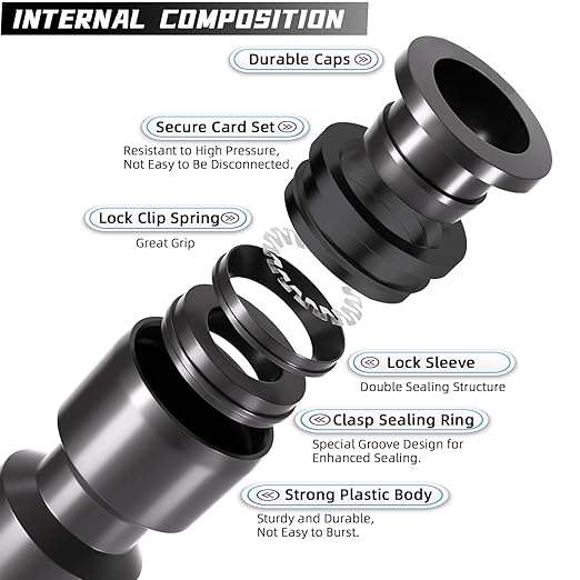 30 Pack Quick Connect 1/4" Drip Irrigation Coupling Connectors, Universal Straights Fitting for 1/4 Inch Irrigation Tubing, Leak Free Fittings for Sprinkler or Drip Irrigation System