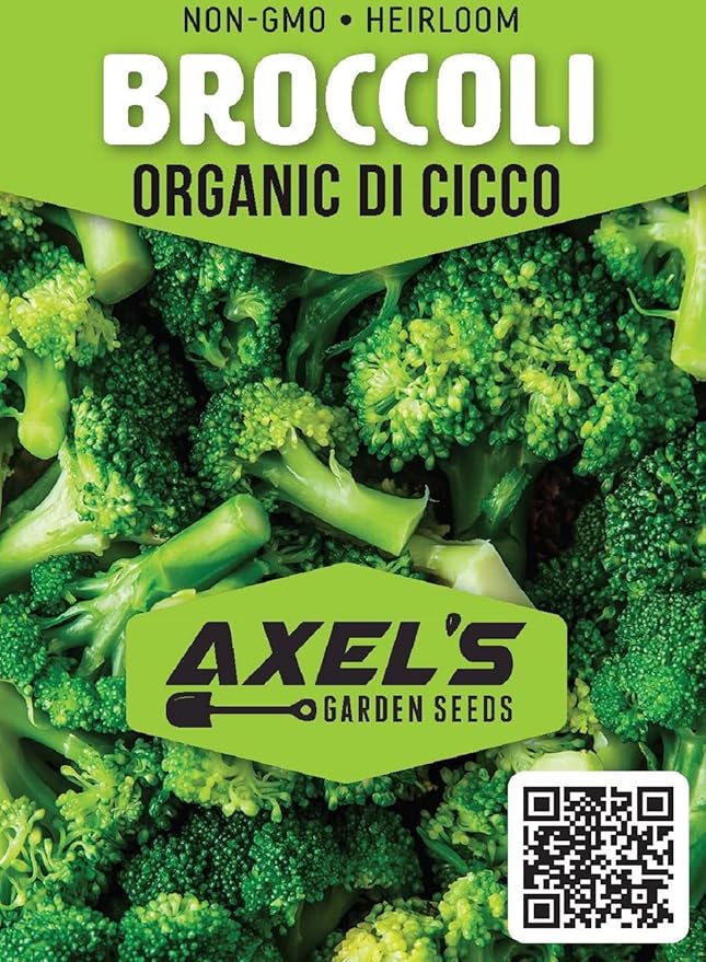 Organic Broccoli Seeds for Planting - 250 Heirloom Non GMO Seeds - Full Planting Instructions to Plant a Home Vegetable Garden, Great Gardening Gift, 2 Packets