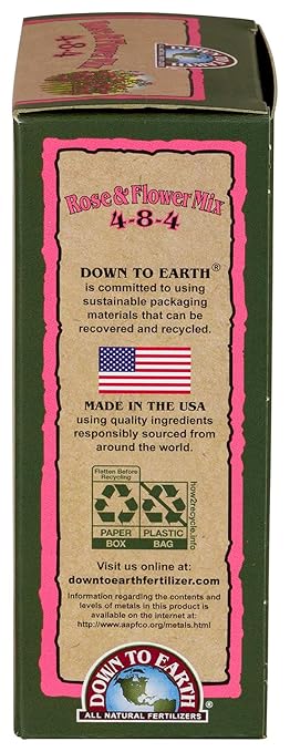 Down to Earth All Natural Rose & Flower Bulb Fertilizer Mix 4-8-4, 1 lb