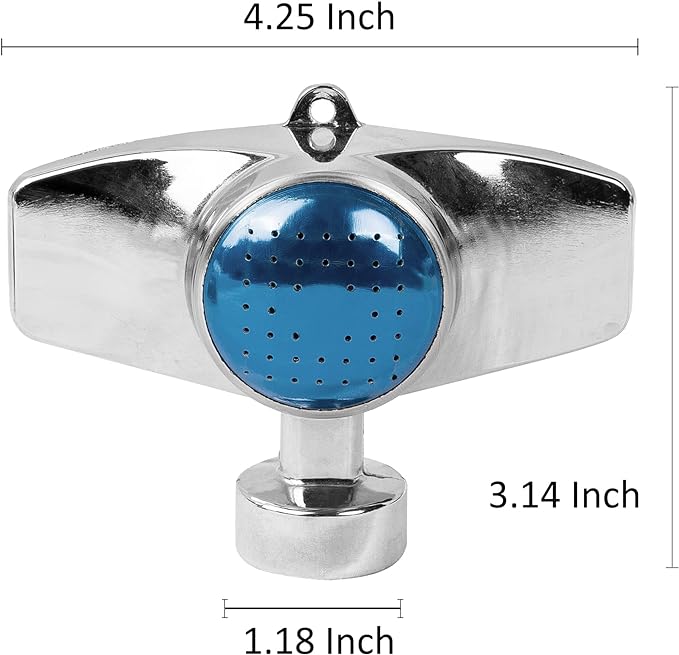 Hourleey 360 Degree Metal Spot Sprinkler, Lawn Sprinklers for Yard, Circle Pattern Sprinkler with Gentle Water Flow for Small Area Yard Lawn Garden Watering, Coverage Up to 30FT