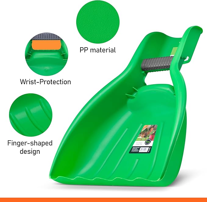 Leaf Collector, Leaf Scoops, Hand Rake for Leaf Picker Upper Gardening Hand Tools, Lawn Cleaning Garden Rake 12 Pair Leaf Scoop, Green Plastic Leaf Grabber, by Superio
