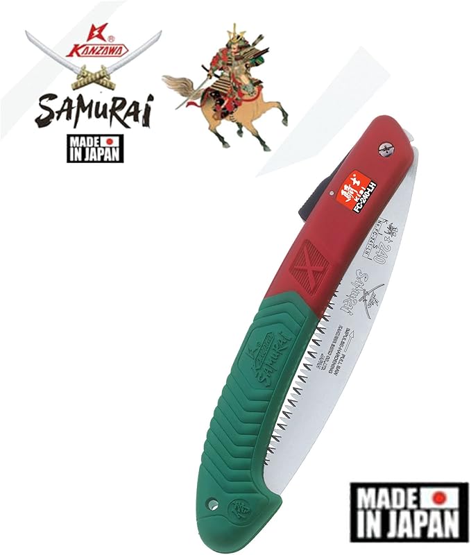 Samurai KISI FC-240-LH / 9 1/2" (24cm) Folding Curved Blade Saw Made in Japan