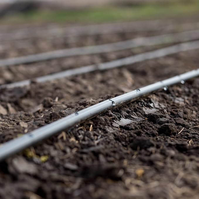 DIG ML-056, 50’, ¼” Microline™ Dripline - Enhanced 6” Emitter Spacing, UV-Resistant, Perfect for Diverse Garden Layouts (Black)