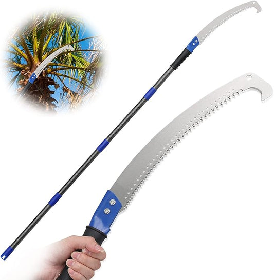 Pole Saw, Manual Pole Saw with 6.5FT Extension Rod for High Branches Tree Trimming Cutting, Long Pole Pruning Pole Saw Cutter for Yard Garden, Stainless Steel Tree Pole Pruner