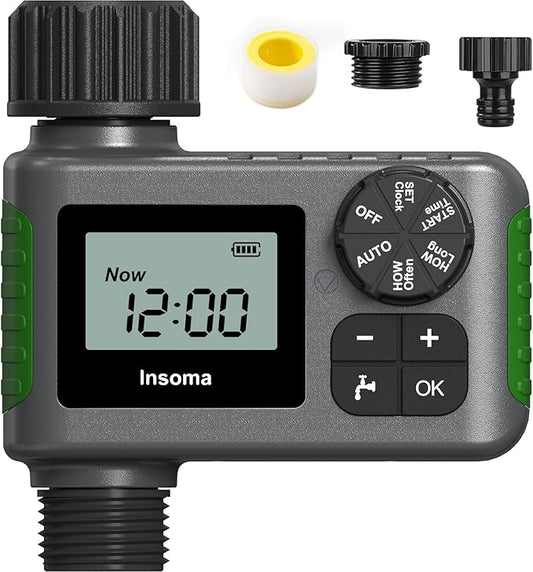 Hose Timer, Water Timer for Garden Hose, Programmable Sprinkler Timer with Rain Delay/Manual/Automatic Watering System, Waterproof Digital Irrigation Timer for Yard Lawn Garden