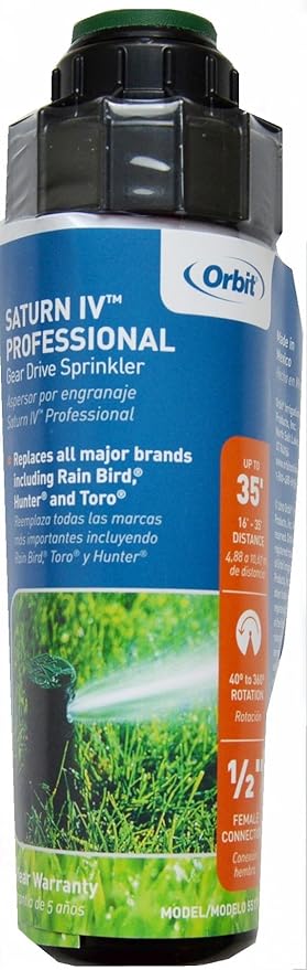 Orbit 55179 Saturn IV Pro Gear Drive Rotor Sprinkler Spray Head with Matched Precipitation (20)