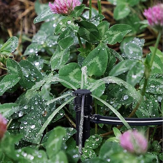 60 Piece of Drip Irrigation Emitters and Parts or Professional Irrigation Drippers and Drip Emitters or Sprinkler System Parts and Heads for 1/4 inch drip tubing