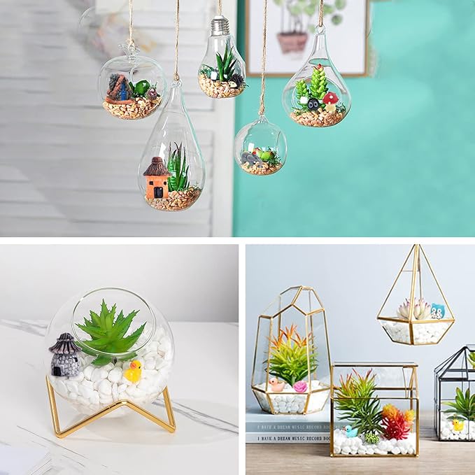 200 Pieces Fairy Garden Accessories, Mini Resin Duck,Fairy Garden Kit, Fairy Garden Animals, Miniature Figurines, Micro Landscape Ornaments Kit, Garden DIY Kit, Garden DIY Kit
