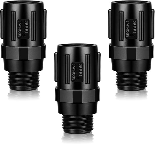 Tondiamo 3 Pcs Drip Irrigation Pressure Regulator, 3/4" Female Hose Thread x 3/4" Male Hose Thread for Drip Irrigation System Irrigation Pressure Reducer Low Flow Valve(25 PSI)