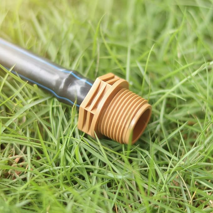12 Pieces 3/4 Inch PVC to 1/2 Inch Drip Irrigation Adapter Fittings, 3/4" Male Pipe Thread(MPT) x 1/2" Drip Line Barbed Coupling Connectors 3/4-in PVC to 1/2-in Poly Tubing Adapter