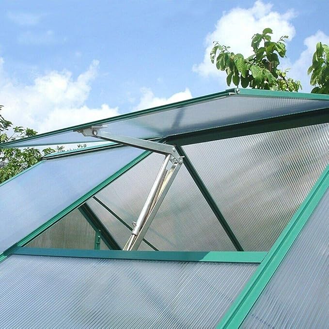 Wiwir Solar Heat Sensitive Automatic Greenhouse Vent Opener Auto Vent Kit Gardening Tools for Greenhouses Roof Ventilation (Single Spring Vent Opener)