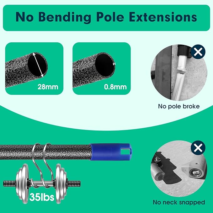 Manual Pole Saw for Tree Trimming, 10FT Pole Saw with Adjustable Rods for Trimming Tree Branches, Long Pole Pruning Pole Saw Hand Saw Cutter Pruner for Yard Garden Patio