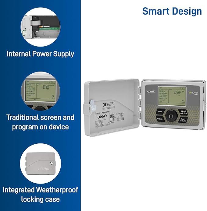 Orbit 57946 B-hyve Smart Indoor/Outdoor 6-Station WiFi Sprinkler System Controller