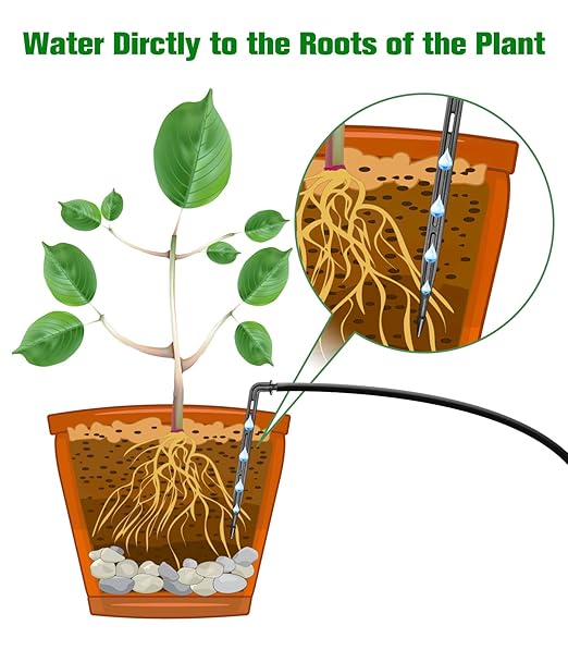 Solar Automatic Drip Irrigation Kit System for Vacation, New Timing Mode, Drip Irrigation System, Wesapor Irrigation System for Garden, Solar Auto Easy DIY Watering Device Supported 15 Pots Plants