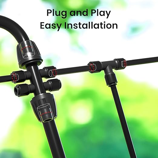 MIXC 230FT Drip Irrigation System,Quick Connector Garden Watering System Automatic Sprinkler System Kit for Lawn Raised Bed Greenhouse Plant Watering System with 1/2'' Tubing,Drip Emitters,Connectors