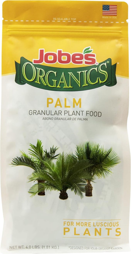 Jobe’s Organics Granular Fertilizer, Organic Fertilizer for Palm Trees and Plants, 4 lbs Bag