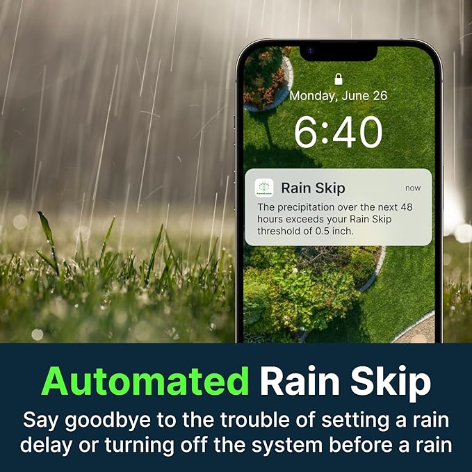 ImoLaza ET Master 4th Gen Smart Sprinkler Controller: Upgraded 8-Zone WiFi Irrigation Controller with Automated Watering, App Control, Smart Weather Skips and Fault Alerts