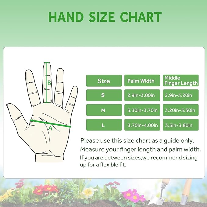 Cowhide Leather Thorn Proof & Puncture Resistant Gardening Gloves for Women, Touchscreen Compatible Working Gloves for Weeding, Digging, Planting, Gardening Gifts for Women (Green bellflowers, Medium)