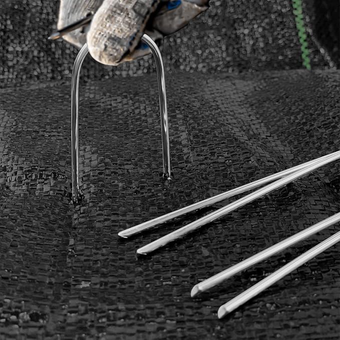 U Shape Garden Stakes 4 Inch 80 Pack 11 Gauge Irrigation Tubing Stakes,Heavy Duty Galvanized Landscape Staples for Tube, Lawns, Weed Barriers, and Landscape Fabrics, Irrigation Hose,Floor Mats