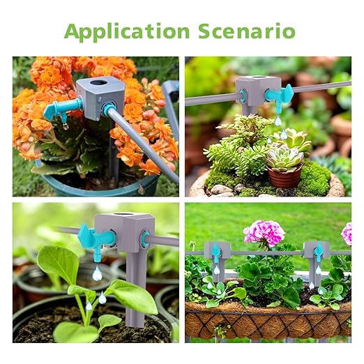 Drip Irrigation System Kit 66ft, Quick Connect Automatic Watering System for Potted Plants with 6mm Irrigation Tubing for Outdoor Garden Indoor Plants Greenhouse