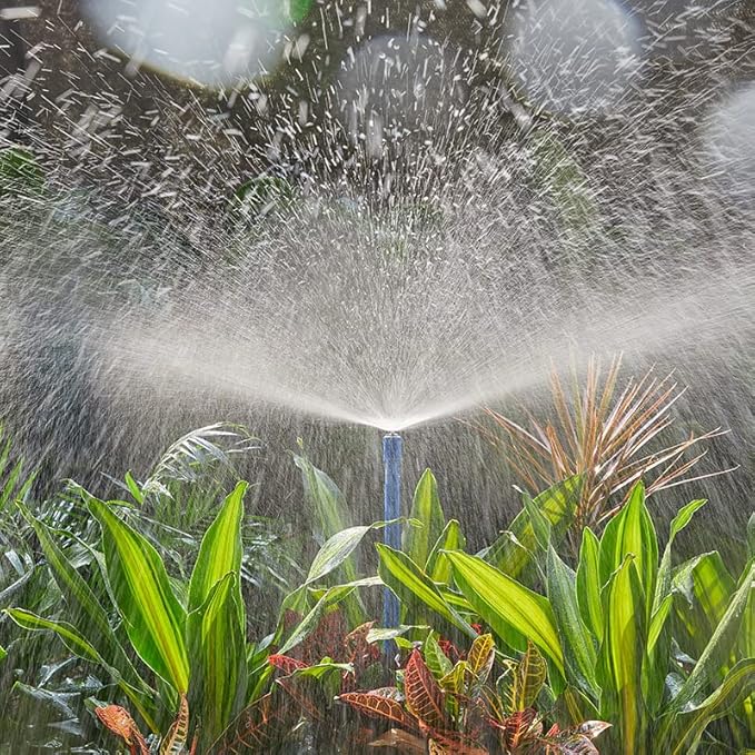 20 Pcs Garden Irrigation 1/2" Misting Nozzles Adjustable Garden Lawn Watering 360° Misting Sprinkler Heads Mister Nozzle Micro Spray Emitter for Garden Lawn Irrigation System