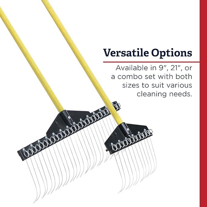 Garden Landscape Rake – 21” Head Garden Debris Rake | Elevate Your Outdoor Spaces with Precision and Efficiency | Ideal for Lawn and Garden Maintenance