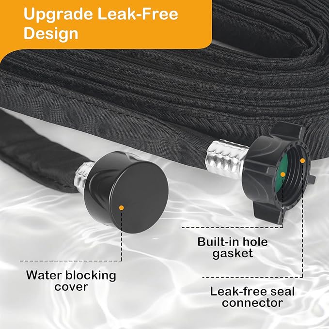 Flat Soaker Hose 20FT Heavy Duty Double Layer Design - Save 80% Water for Garden, Lawn, and Flower Bed Drip Irrigation (20FT)