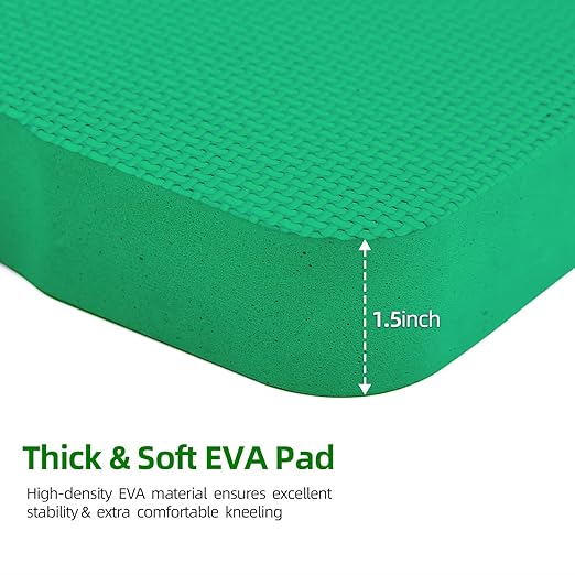 Ohuhu Premium Thick Kneeling Pad, 17 x 11 x 1.5 Inch Gardening Knee Mat with 2 Different Surfaces, Extra Thick Knee Cushion for Gardening Work Baby Bath Exercise