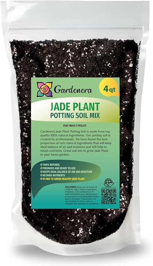 Premium Jade Plant Potting Soil Mix - (4 Quart Bag)