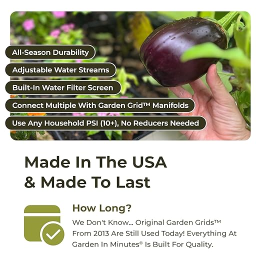 Garden In Minutes Drip Irrigation System for Garden, Soaker Hose & Garden Watering System Preassembled Drip Irrigation Kit, Flower Bed Sprinkler, Garden Irrigation System Kit - 3x8 (33.5"x88")