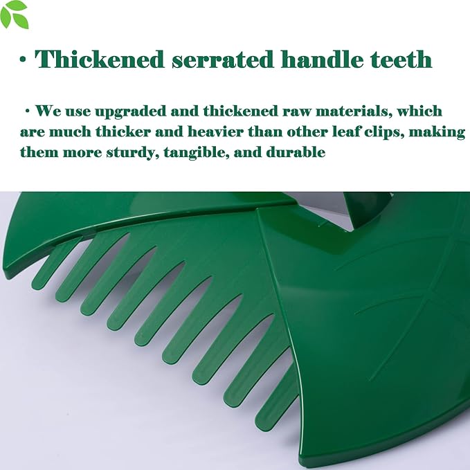 Eastrans 2set Leaf Scoops and Hand Rakes,Leaf Claws for Picking up Leaves,Grass Clippings and Lawn Debris,Light Green&Dark Green,4pcs