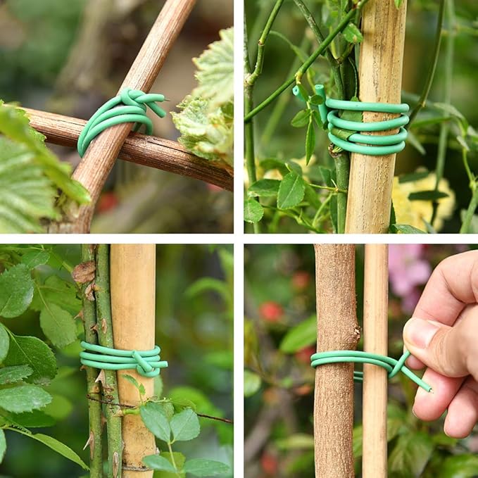 Green Soft Twist Tie Tomato Plant Tie TPR Garden Supply, for Supporting Plants and Home Organizing (65.6 feet/20 Meters)