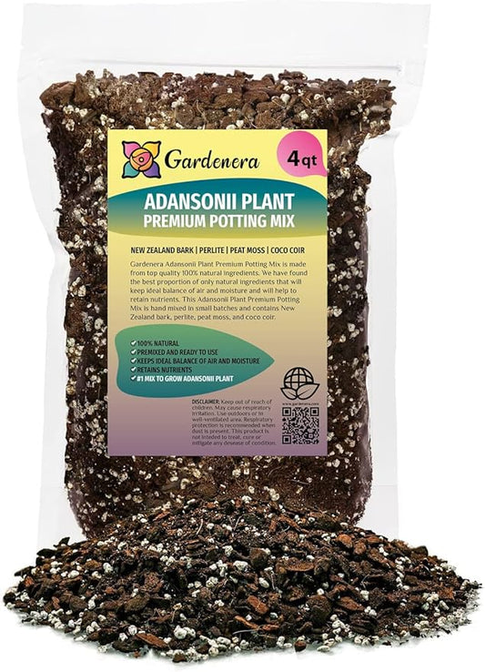 Monstera Adansonii Advanced Potting Blend: Boost Aeration, Drainage & Nutrient Absorption - 4 Quart
