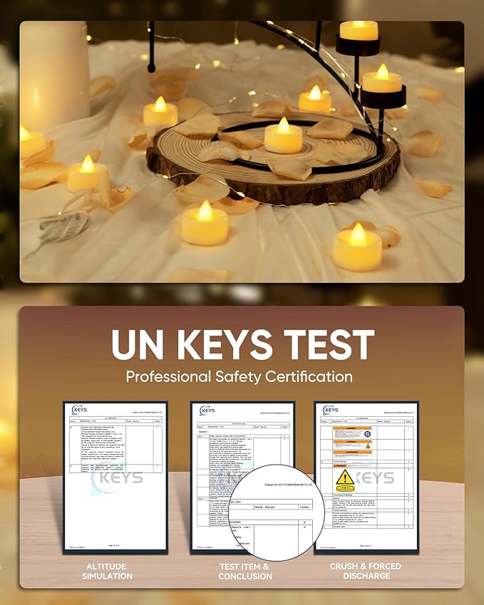 BEICHI Flameless Candles, 12Pack Battery Operated Candles, LED Tea Lights Candles Battery Operated, Flickering Fake Candles for Wedding Halloween Christmas Diwali- Warm Yellow
