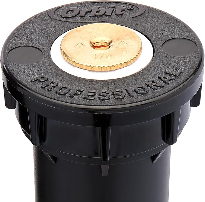 Orbit 54521 Professional Pop-Up Spray Head Sprinkler with Brass Nozzle, 4" Quarter Spray
