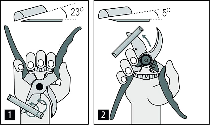 Felco Pruning Shears (F 17) - High Performance Swiss Made Left-Handed One-Hand Garden Pruner with Steel Blade