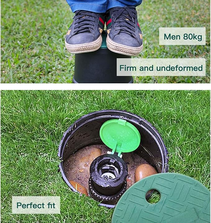 2 Pcs Sprinkler Valve Box Cover, 5.5" OD 6" Valve Box Cover Lid for Sprinkler Irrigation System, Valve Box Cover Lid for Outdoor Sprinkler Irrigation Control Water System Lawn (6 inch)