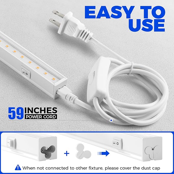 Barrina T5 Grow Lights, Full Spectrum, 4ft 160W (8 x 20W, 1000W Equivalent), LED Grow Light Bulbs, Plant Lights for Indoor Plants, Greenhouse, Plug and Play, Pinkish White, 8-Pack