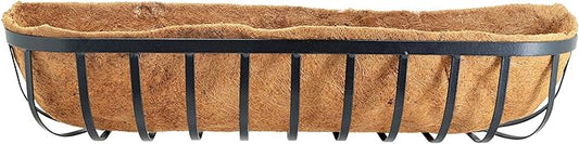 Arcadia Garden Products 1530 Solstice Series Wall Trough Planter, 36 inch, 36", Black