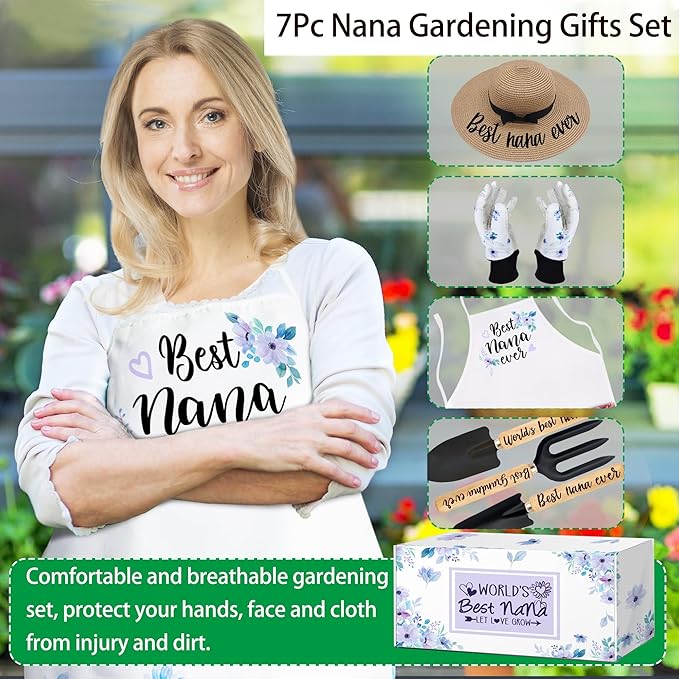 Gifts for Nana,Nana Gifts,Nana Gardening Gifts for Women Garden Tools Kit Outdoor Horticulture Starter Birthday for Nana/Grandma Plant Lover