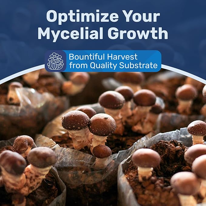 Surfin' Spores Premium Plant-Based Mushroom Substrate - 5 lbs Expert Mycologist Blend of Coco Coir, Vermiculite & Gypsum, Pasteurized & Odor-Free, Long Shelf-Life, Ideal for Monotub Cultivation