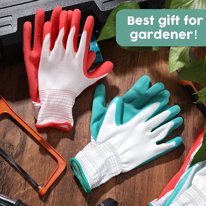 20 Pairs Garden Gloves for Women Ladies' Gardening Gloves Bulk Breathable Rubber Coated Protective Work Tools Universal One Size