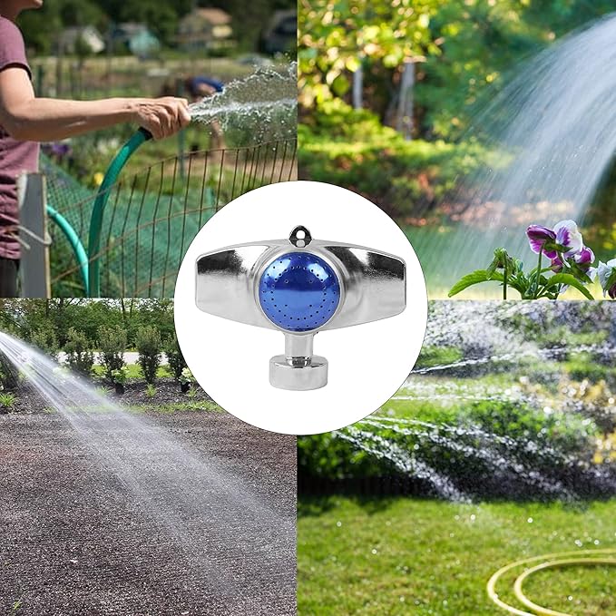 Hourleey 360 Degree Metal Spot Sprinkler, Lawn Sprinklers for Yard, Circle Pattern Sprinkler with Gentle Water Flow for Small Area Yard Lawn Garden Watering, Coverage Up to 30FT