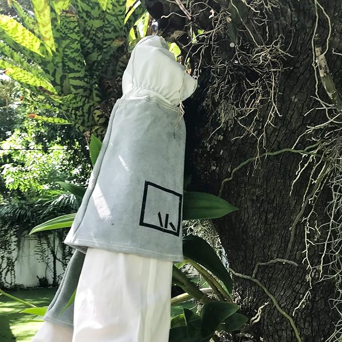 Rose Pruning Gloves Gauntlet Garden Gloves Leather Long Gardening Gloves for Women Rose Gloves Cut Proof Work Gloves White Garden Gloves for Rose Gardening Gloves Rose Bushes Ready to Plant Cowhide L