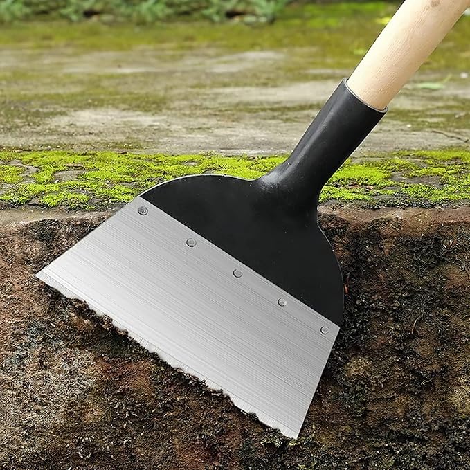 Garden Shovel Snow Shovel Multi-Functional Steel Flat Shovel Garden Spade Cleaning Scraper Garden Tool Ice Scraper Ice Chopper 11in/28cm