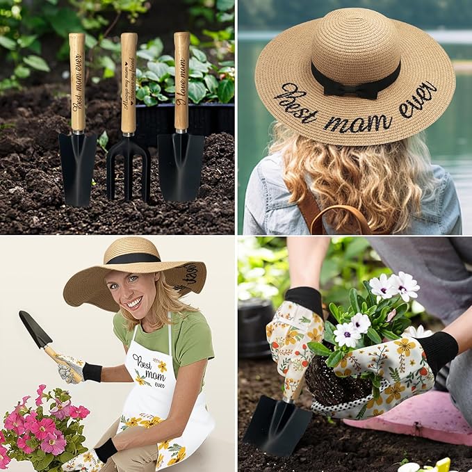 Gifts for Mom, from Daughters, Presents for Mom Gardening Tool Set for Women, Gifts for Mom from Daughter/Son Outdoor Horticulture Starter, Garden Tools Kit for Mom