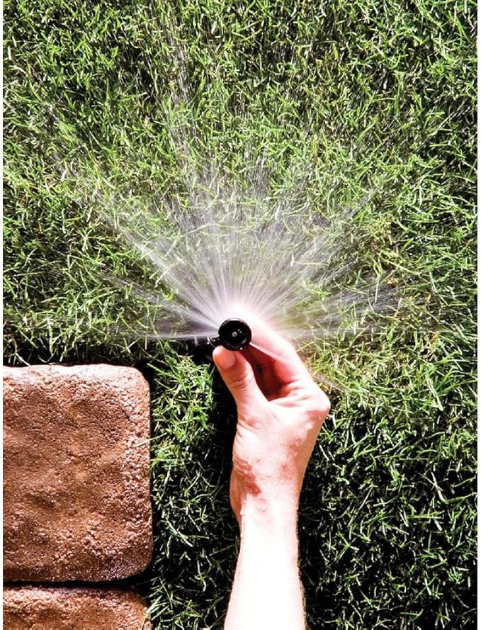 Rain Bird 15AP Adjustable Pattern Spray Nozzle, Adjustable 0° - 360° Pattern, 8' - 15' Spray Distance, Black (Pack of 2)