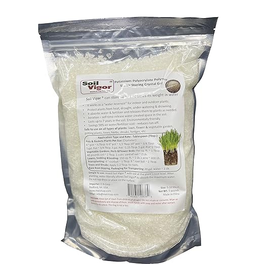 5 Pounds Super Absorbent Potassium Polymer - Soil Moisture Retention for All Plants